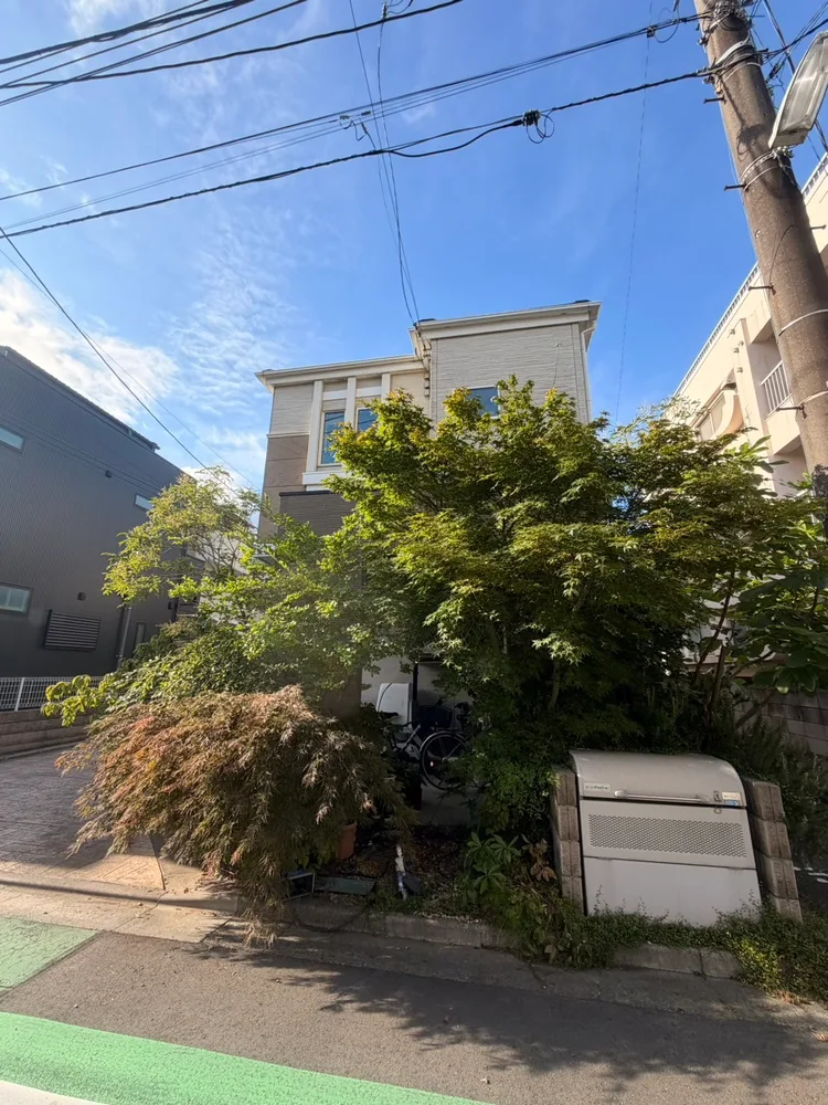 緑に囲まれたHazani Homestayの外観